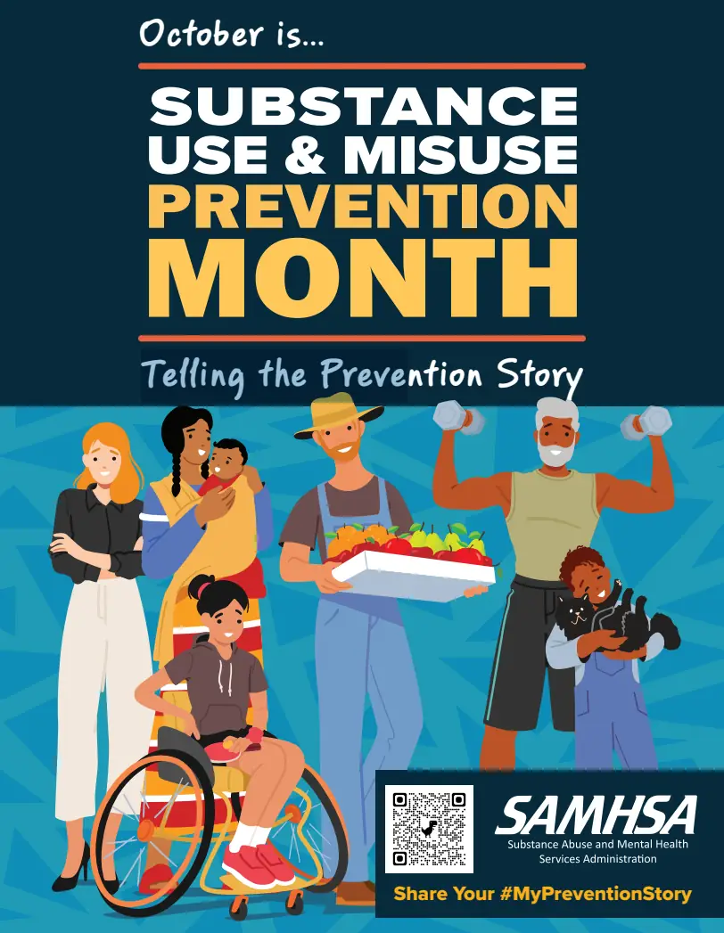 Substance use & misuse prevention poster from SAMHSA