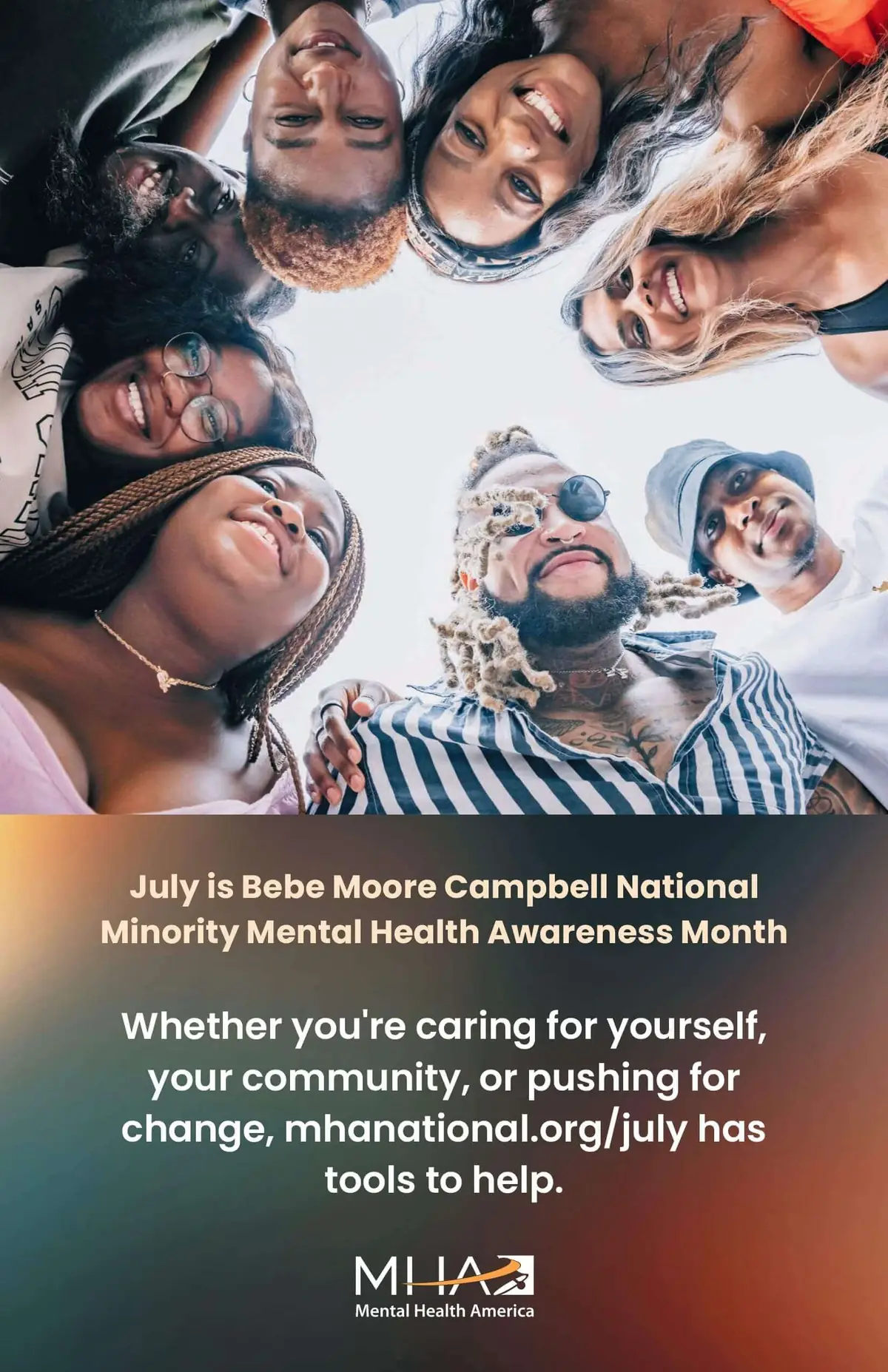 Poster for Bebe Moore Campbell National Minority Mental Health Awareness Month 2025
